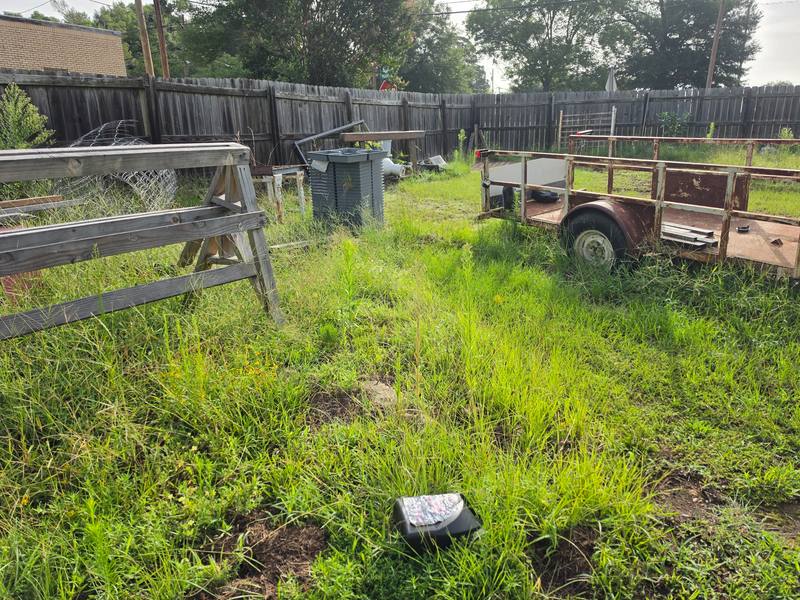 Project site area before cleanup work